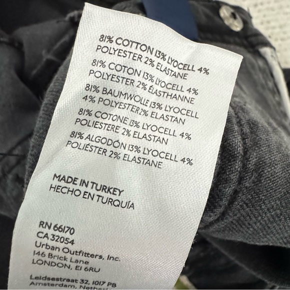 Anthro Pilcro Utility Moto Bootcut Jeans Faded Black Wash 29R - Picture 9 of 15